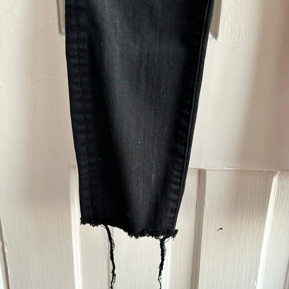 Madewell 10" High Rise Skinny Jeans Berkeley Black Button Through Edition - Picture 5 of 10
